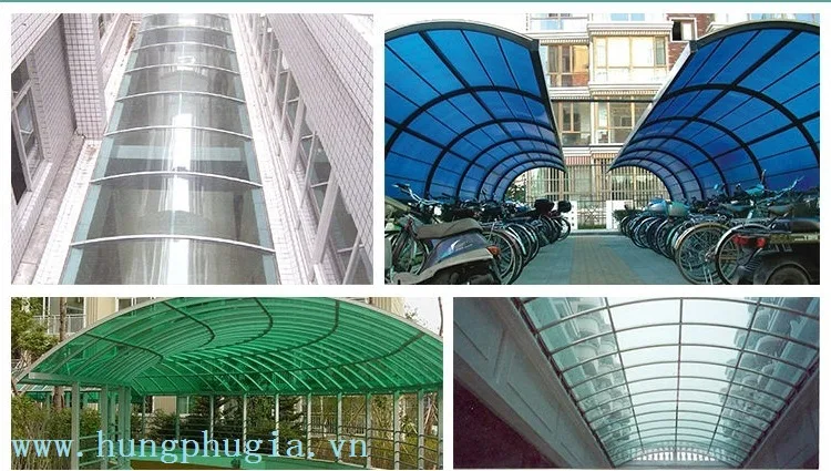 Tấm lấy sáng Polycarbonate đặc ruột