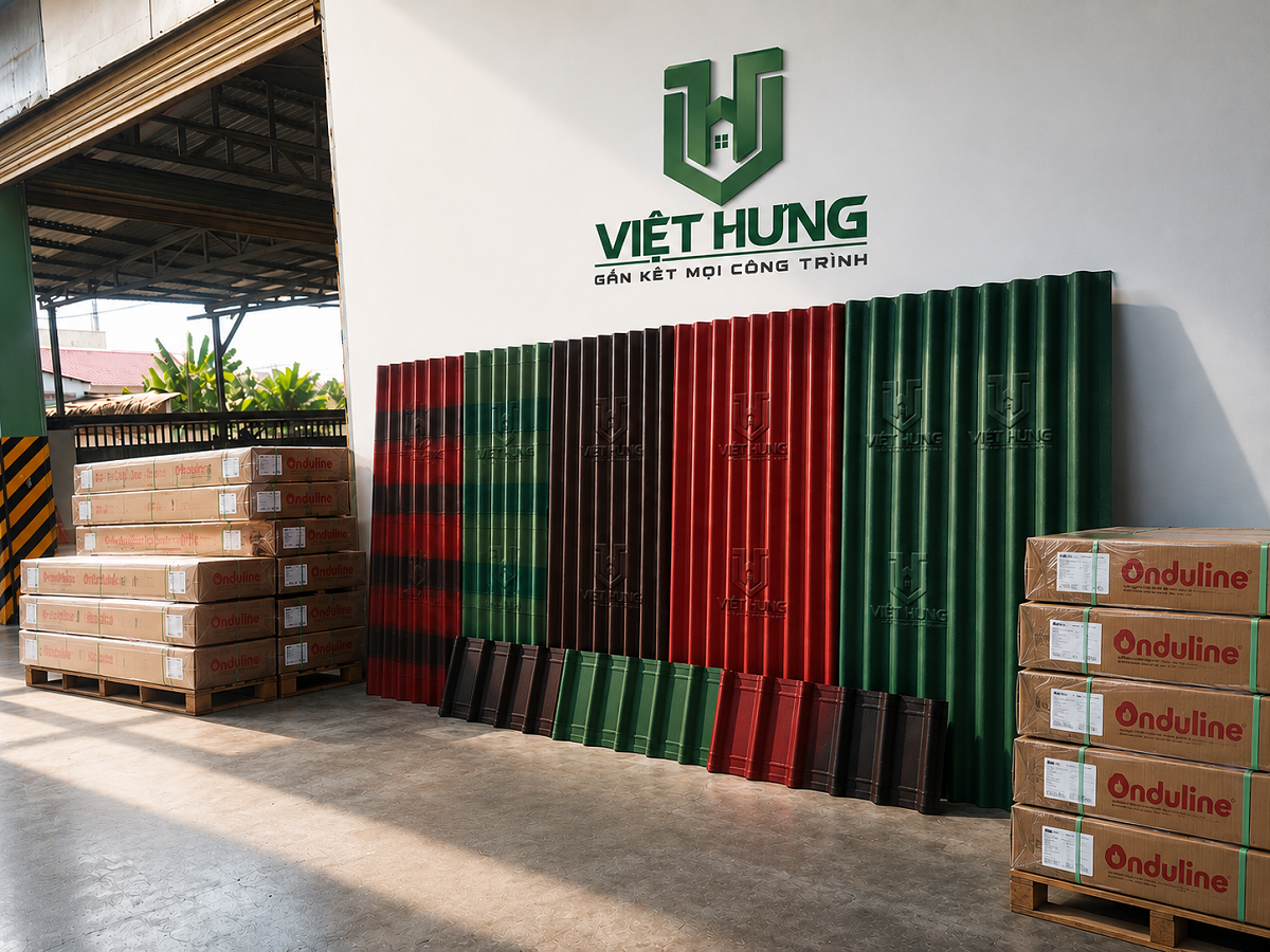 Tấm lợp sinh thái Onduline, Ngói pháp Onduvilla Việt Hưng